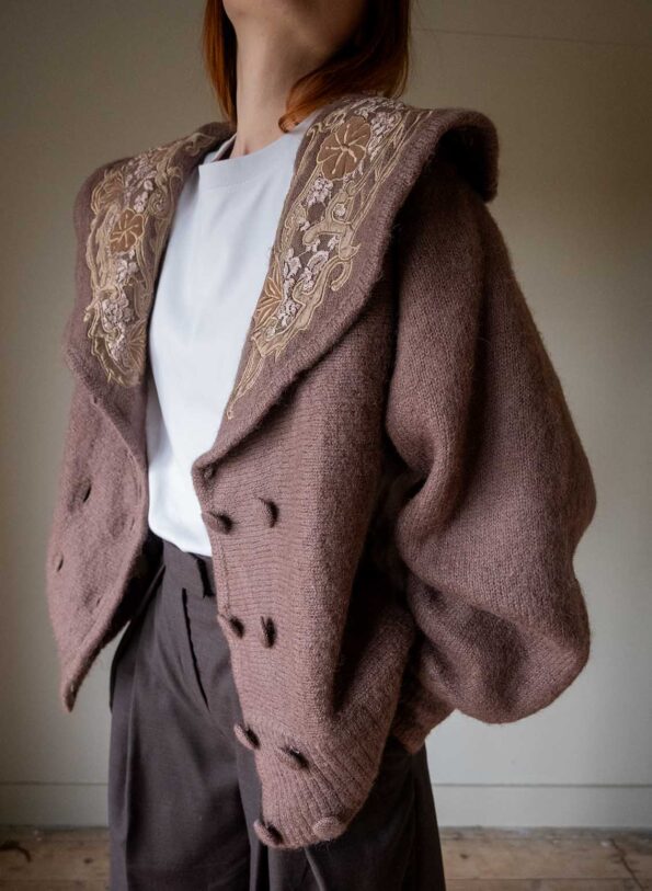 The statement collar knitted jacket - Size up to 42 - Image 3