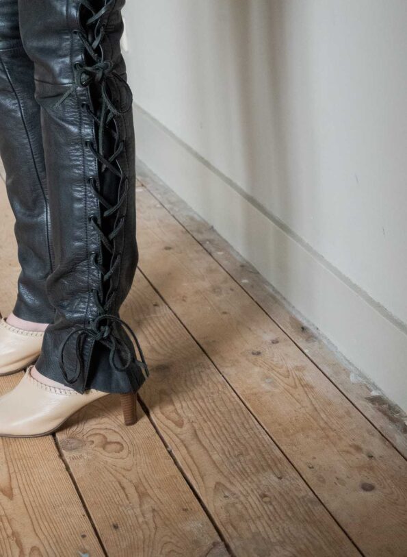The laced 100% leather pant - Size up to 38 - Image 6