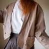 The cropped beige leather jacket - Size up to 38 - Image 8