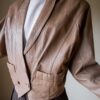 The cropped beige leather jacket - Size up to 38 - Image 9