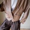 The cropped beige leather jacket - Size up to 38 - Image 2