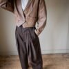 The cropped beige leather jacket - Size up to 38