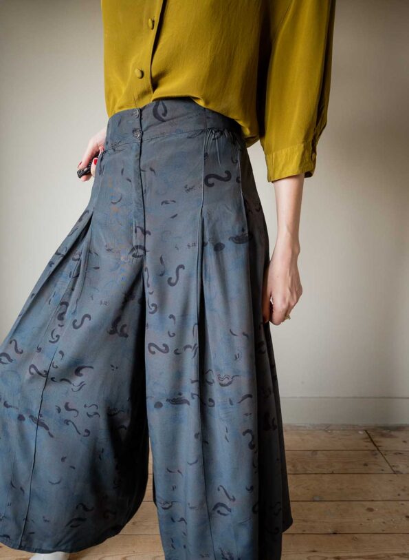 The dark grey printed culotte - Size L / XL