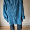 The petrol colored 100% silk shirt - Size up to 42 - Image 6