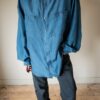The petrol colored 100% silk shirt - Size up to 42 - Image 4