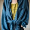 The petrol colored 100% silk shirt - Size up to 42 - Image 2
