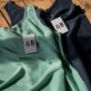 The 100% silk singlet set in mint and navy - Size up to 38