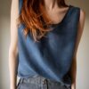 The 100% silk singlet set in mint and navy - Size up to 38 - Image 3