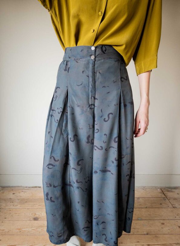 The dark grey printed culotte - Size L / XL - Image 4
