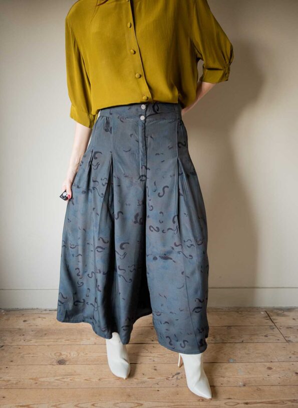 The dark grey printed culotte - Size L / XL - Image 6