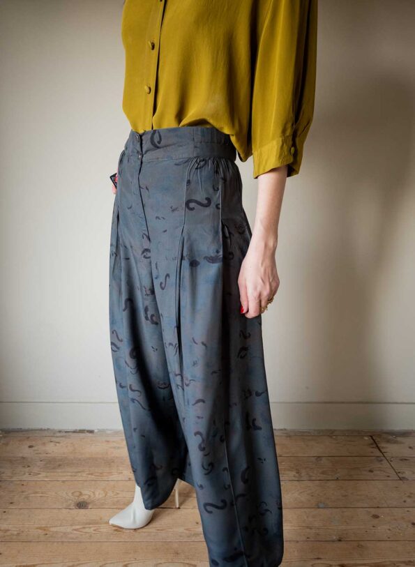 The dark grey printed culotte - Size L / XL - Image 7