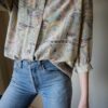 The 100% silk printed blouse - Size up to 38 - Image 6