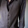 The deep brown striped waistcoat. - Size up to L - Image 5