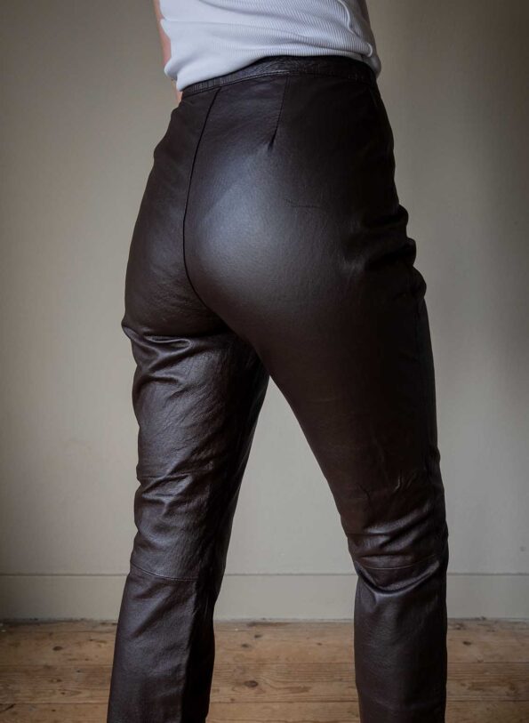 The 100% leather brown pant - Size up to XS - Image 3