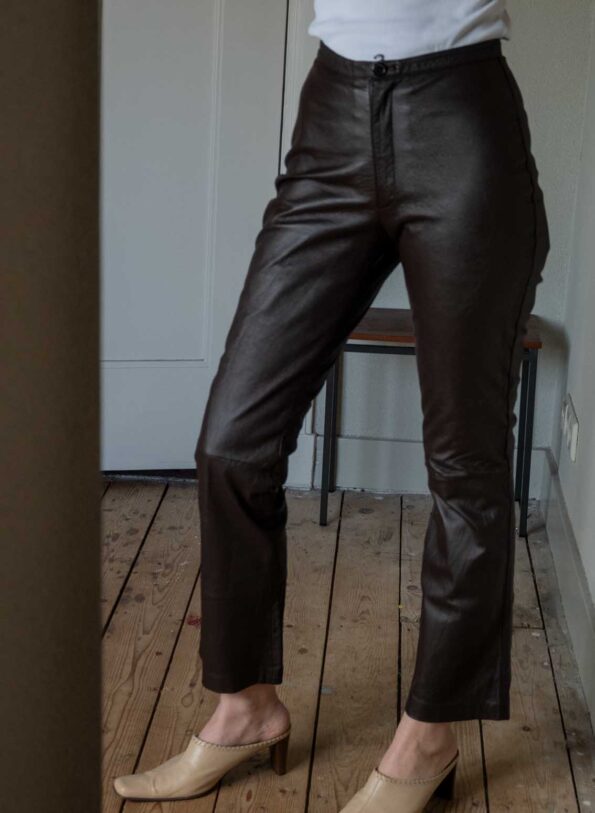 The 100% leather brown pant - Size up to XS - Image 4