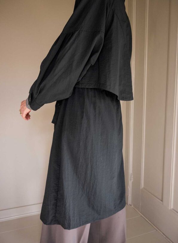 The lightweight black trench inspired 80’s coat - Size up to M - Image 9