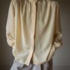 The pastel yellow vintage blouse - Size up to 38 - Image 2