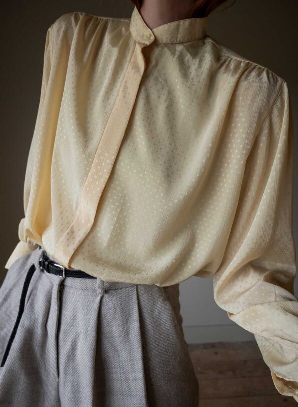 The pastel yellow vintage blouse - Size up to 38 - Image 6