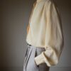 The pastel yellow vintage blouse - Size up to 38 - Image 4