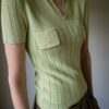 The lime green knitted Y2K top - Size up to 36