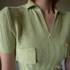 The lime green knitted Y2K top - Size up to 36 - Image 3