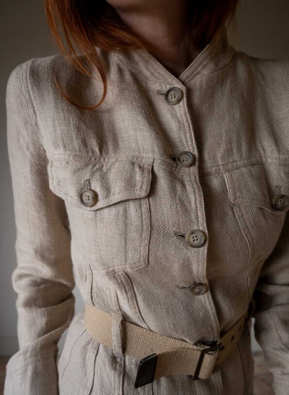 The 100% linen safari jacket - Size up to 34 - Image 2