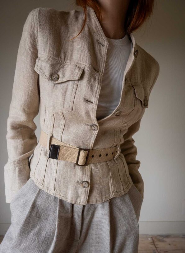 The 100% linen safari jacket - Size up to 34 - Image 7