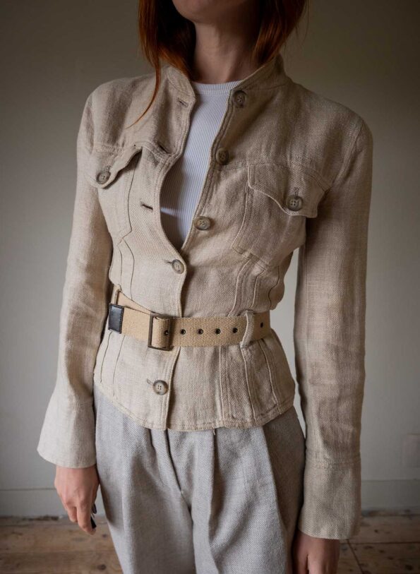 The 100% linen safari jacket - Size up to 34
