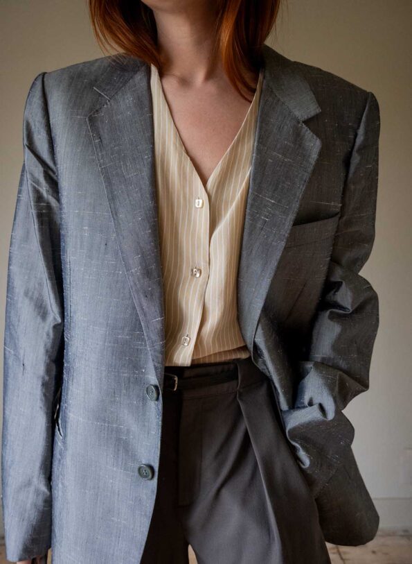 The 100% silk grey suit - Size 40/42 - Image 12