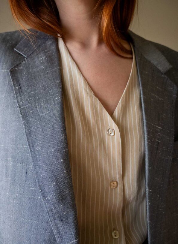 The 100% silk grey suit - Size 40/42 - Image 13
