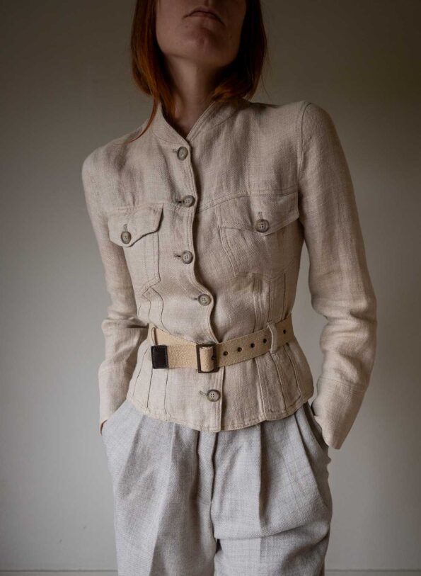The 100% linen safari jacket - Size up to 34 - Image 3