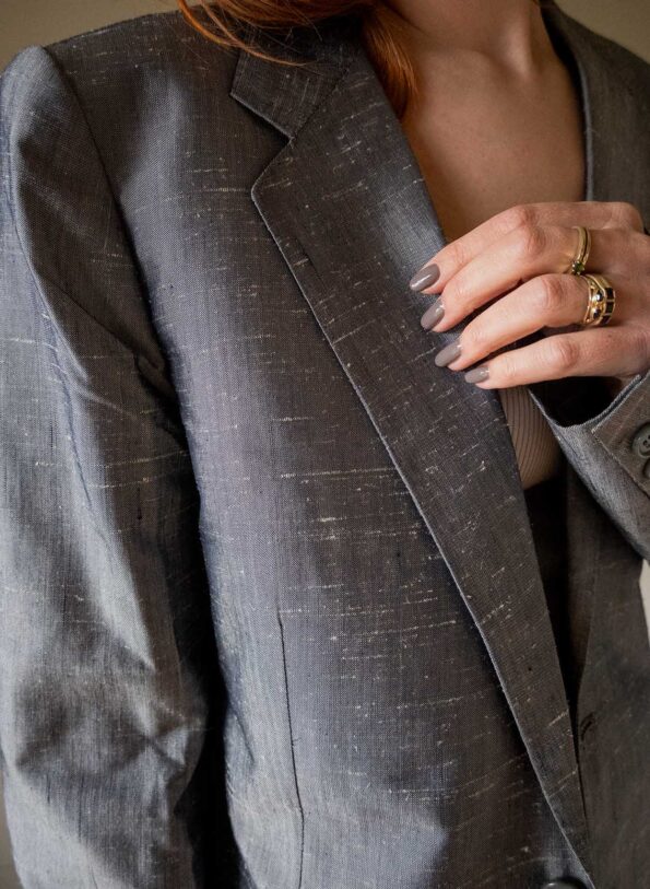 The 100% silk grey suit - Size 40/42 - Image 8