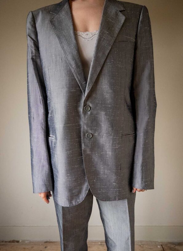 The 100% silk grey suit - Size 40/42 - Image 11