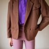 The hazelnut brown wool blazer - Size up to 42 - Image 3