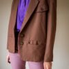 The hazelnut brown wool blazer - Size up to 42