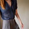 The navy blue crinkle blouse - Size up to M - Image 3