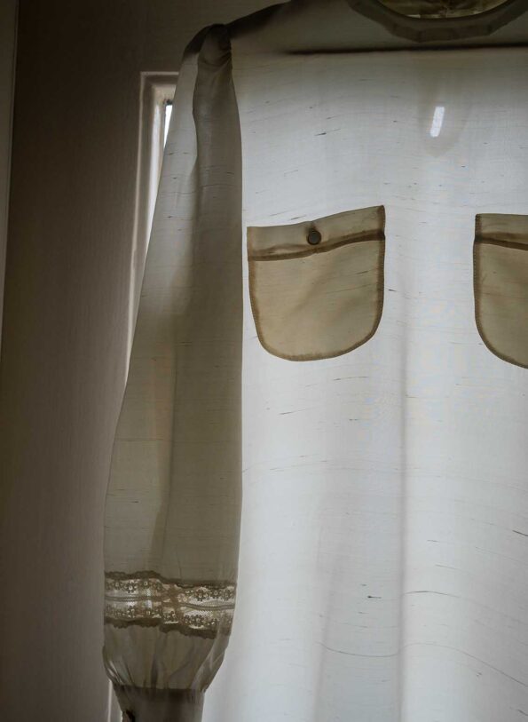 The 100% silk handmade volume sleeve blouse - Size up to 40 - Image 10