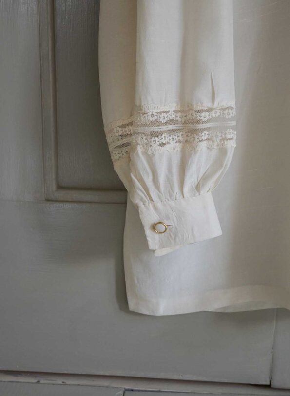 The 100% silk handmade volume sleeve blouse - Size up to 40 - Image 12