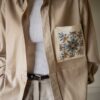 &II upcycled: The embroidered beige shirt - Size up to 42 - Image 8