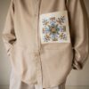 &II upcycled: The embroidered beige shirt - Size up to 42 - Image 11