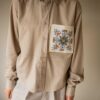 &II upcycled: The embroidered beige shirt - Size up to 42 - Image 2