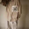&II upcycled: The embroidered beige shirt - Size up to 42