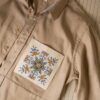 &II upcycled: The embroidered beige shirt - Size up to 42 - Image 4