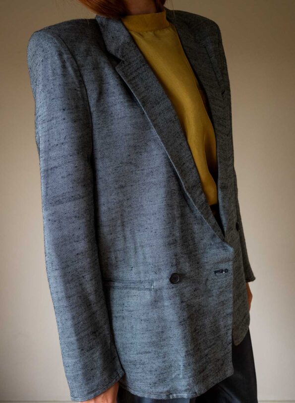 The blue silk blend double breasted blazer - Size up to 36 - Image 6