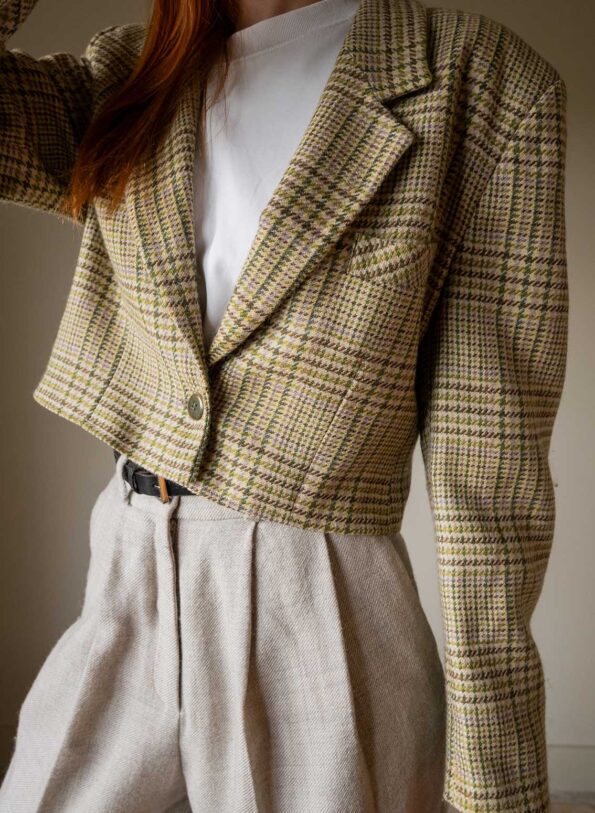 &II upcycled: The cropped checkered blazer - Size up to 38 - Image 4