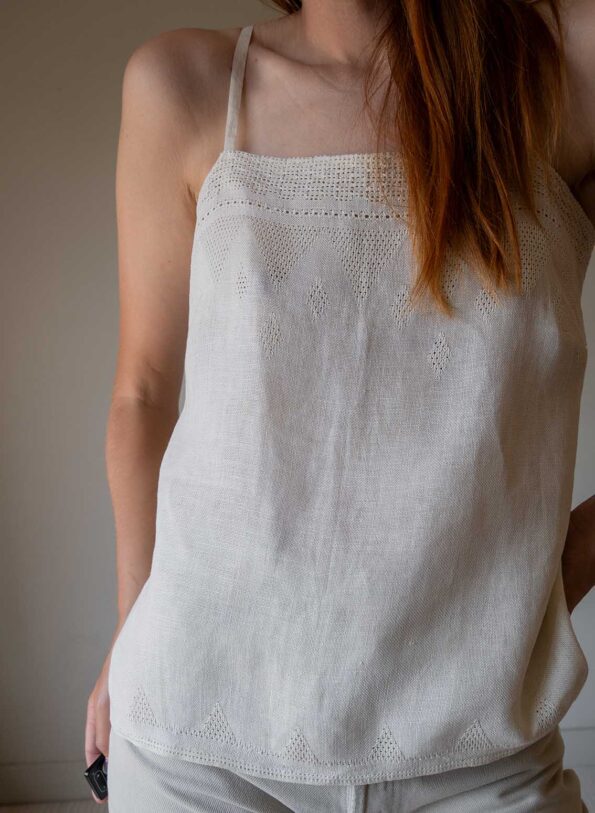 The handmade linen top - Size up to 36 - Image 6