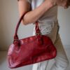The leather bright red bag - Image 6