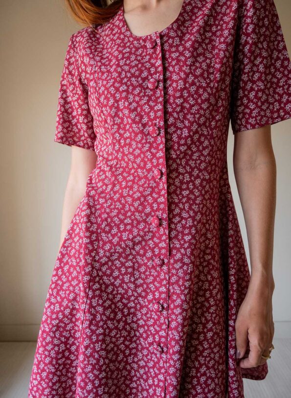 The viscose summer dress in red - Size up to 38 - Image 2