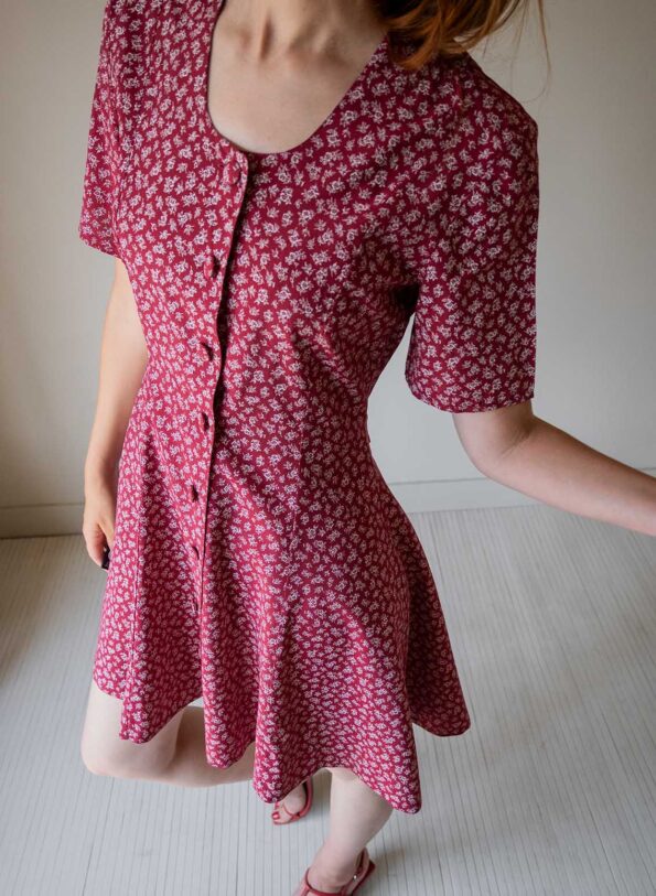 The viscose summer dress in red - Size up to 38 - Image 3