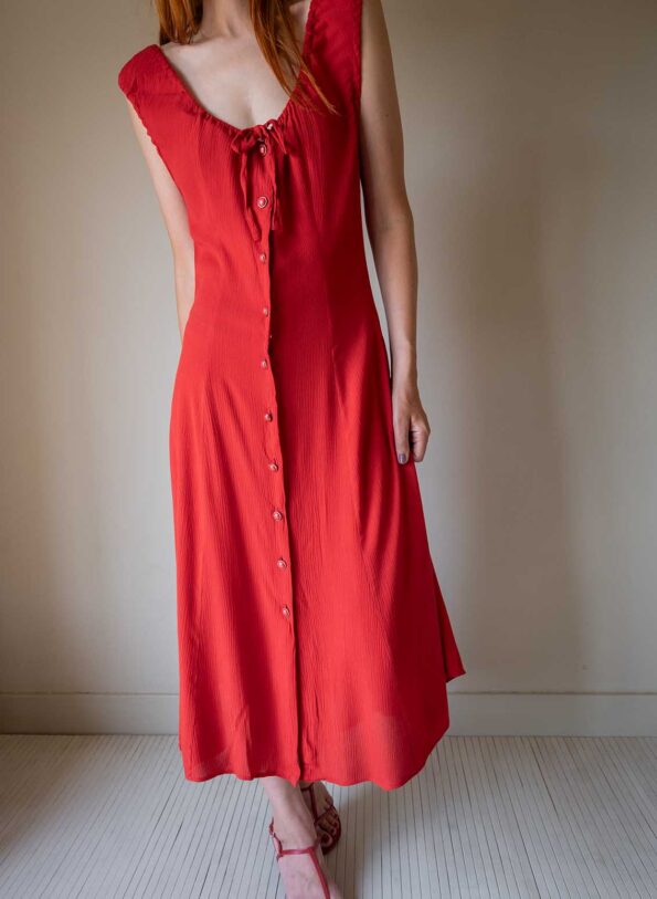 The bright red summer dress - Size 36 up to 38 - Image 4